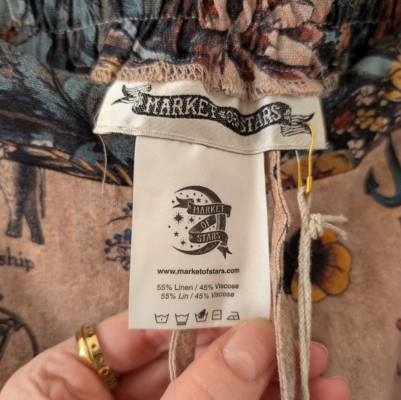 Market Of Stars Linen Lounge Crop Pants - Picture 9 of 11